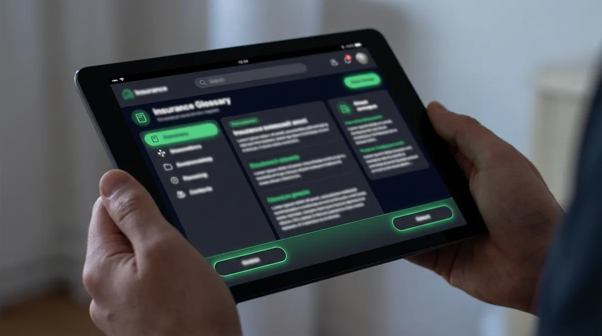 Tablet z interfejsem edukacyjnym — wpis o AI w nauce terminów